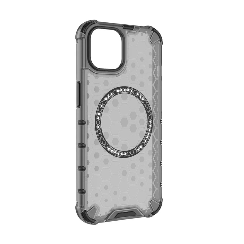 Husa iPhone 14 Pro » HoneyComb Magnet MagCase, AntiDrop Corners, GREY [1]