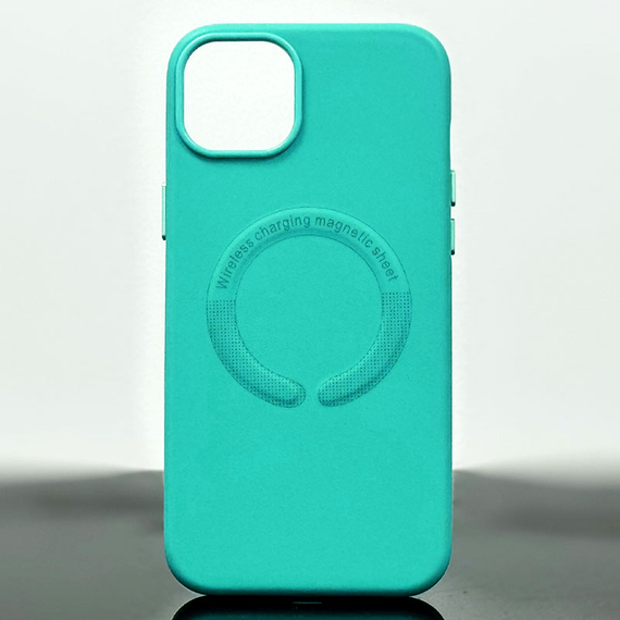 Husa iPhone 14 Pro Max » Kraft MagCase, Eco-Leather, Turquoise [1]