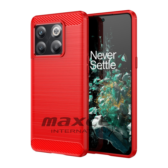 Husa iPhone 16 » Brush TPU, Metall Look, Red [1]