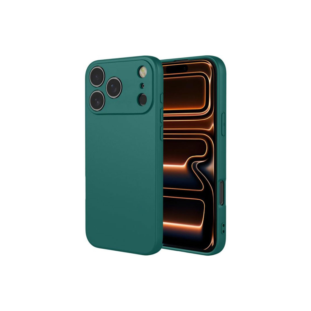 Husa iPhone 17 Pro » Soft MicroFiber, TPU, Dark GREEN [1]