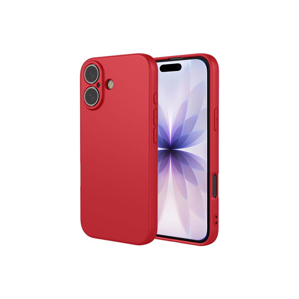 Husa iPhone 17 » Soft MicroFiber, TPU, Pure RED [1]