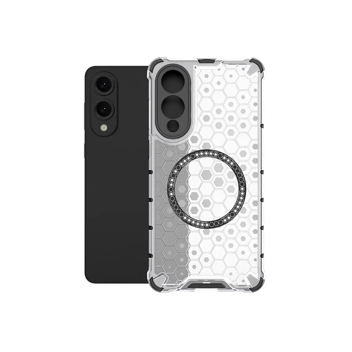 Husa Samsung S25 HoneyComb Edge Magnet MagCase, Alb [1]