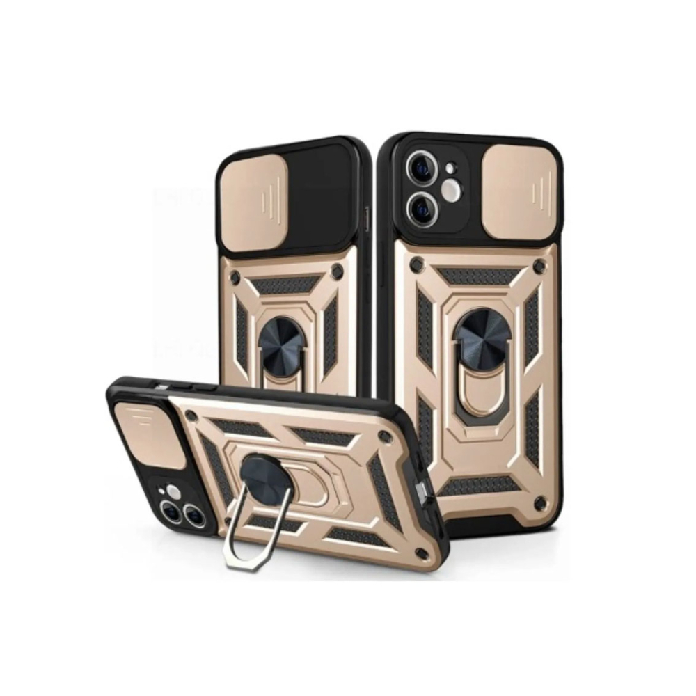 Husa Samsung S25 Plus Armor CamSlide, Ring Stand Auriu [1]