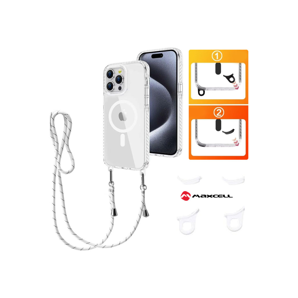 Husa Samsung S25 Plus MagFrame AntiDrop 2in1, Snur Alb [1]