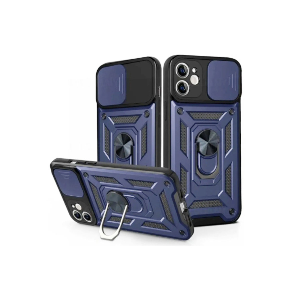 Husa Samsung S25 Ultra Armor CamSlide, Ring Stand Albastru [1]