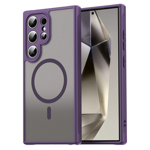 Husa Samsung S25 Ultra MagFrost Pro MagSafe, /PURPLE Matte Frosted Gri [1]
