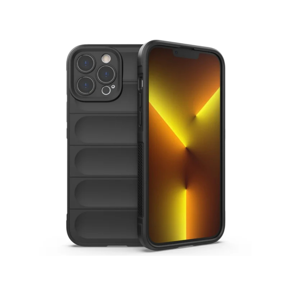 Husa Wave » iPhone 14 Pro Max - Grip Microfiber, ShockProof, Night Black [1]