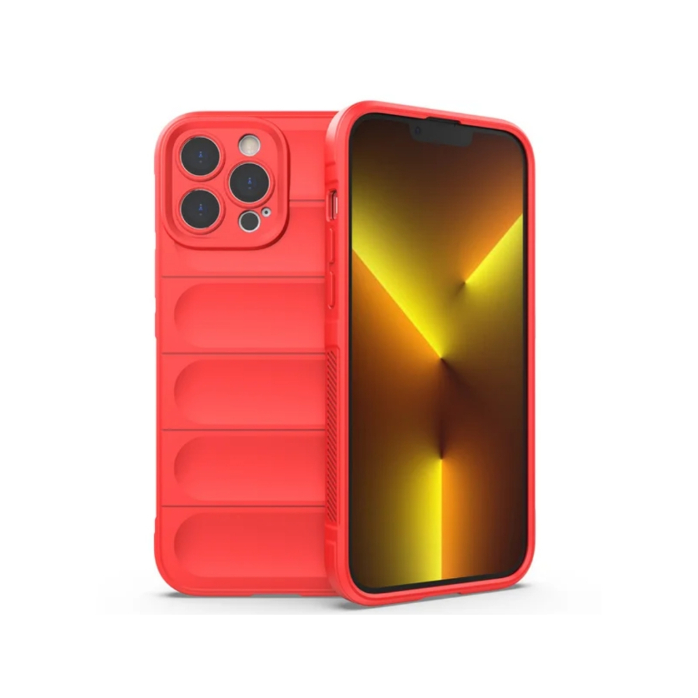 Husa Wave » iPhone 14 Pro Max - Grip Microfiber, ShockProof, Pure Red [1]