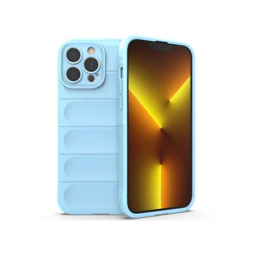 Husa Wave » iPhone 14 Pro Max - Grip Microfiber, ShockProof, Sky Blue [1]