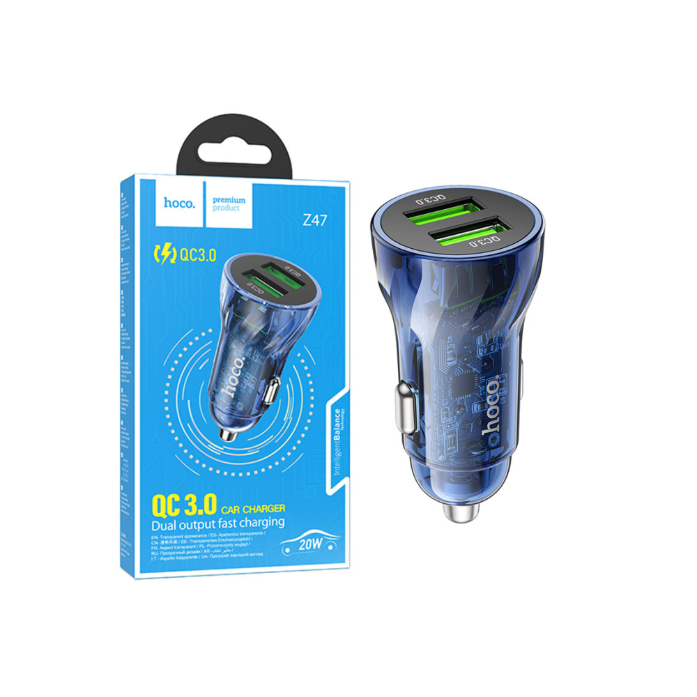 Încărcător auto 20W, 2xUSB-A– Hoco [1]