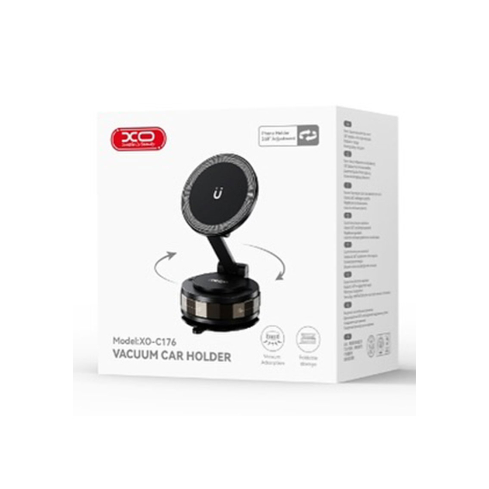 Suport  Auto, DashBoard, cu Ventuza, MagRing, FlipStick, BLACK – XO C176 [1]