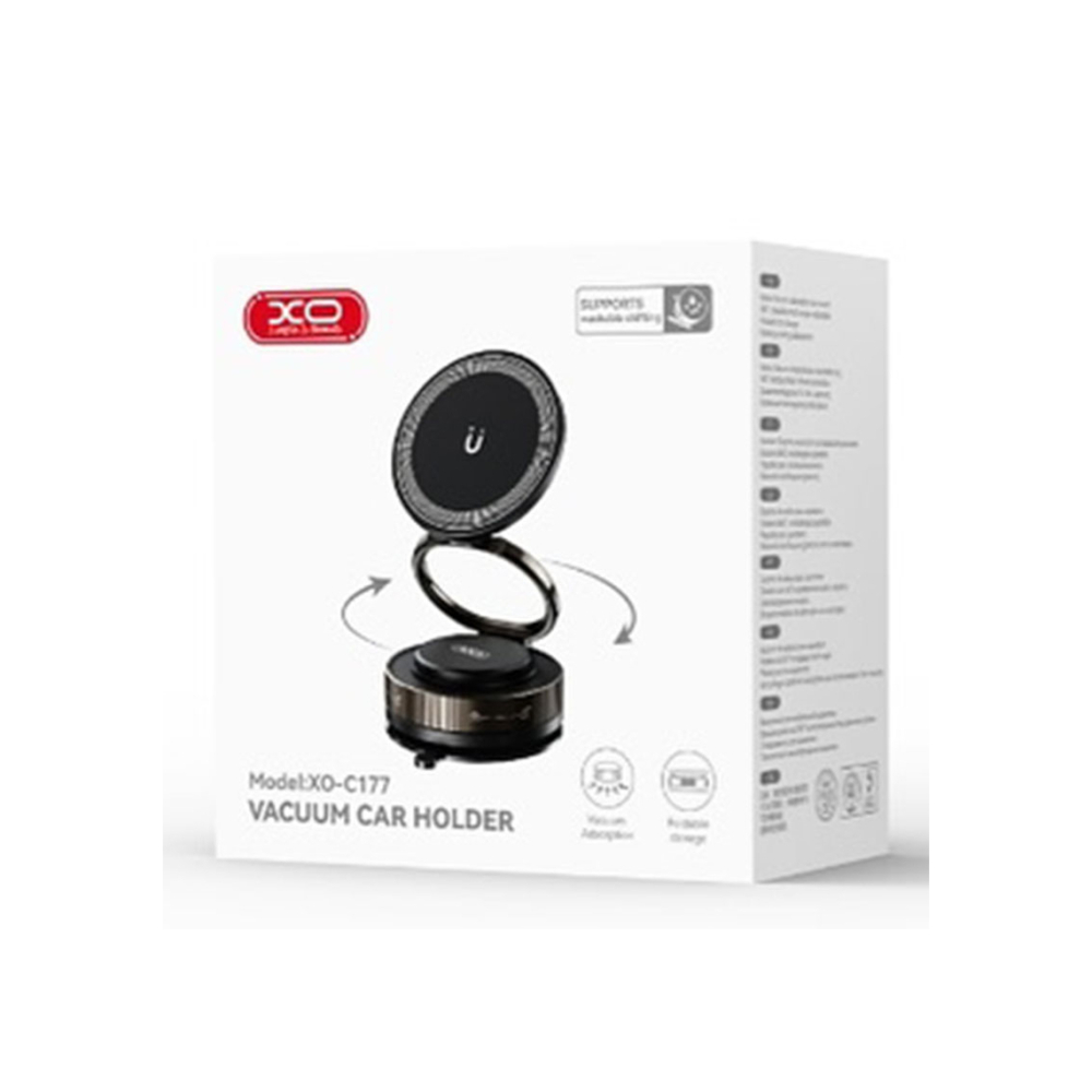 Suport Auto, DashBoard, cu Ventuza, MagRing, FlipStick, BLACK – XO C177 [1]