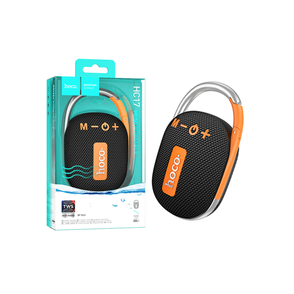 Boxa Portabila, Wireless BT 5.3, 5W, 500mAh, TF, USB disk, Easy JoySport, Black – Hoco HC17 [1]