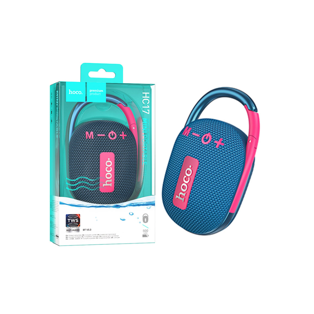 Boxa Portabila, Wireless BT 5.3, 5W, 500mAh, TF, USB disk, Easy JoySport, Navy Blue – Hoco HC17 [1]