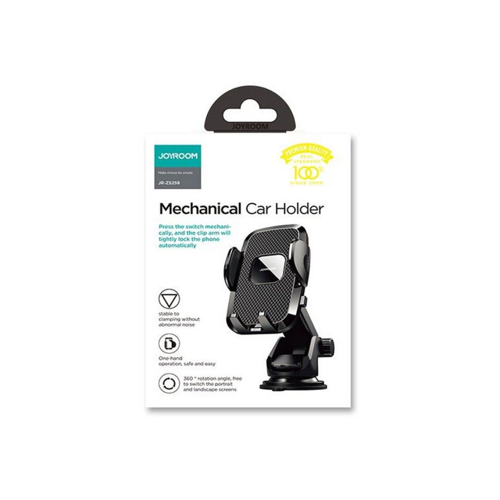 Suport Auto, cu cleme laterale, montaj Bord, MultiAngle, brat ajustabil, Black – Joyroom JR-ZS259 [1]