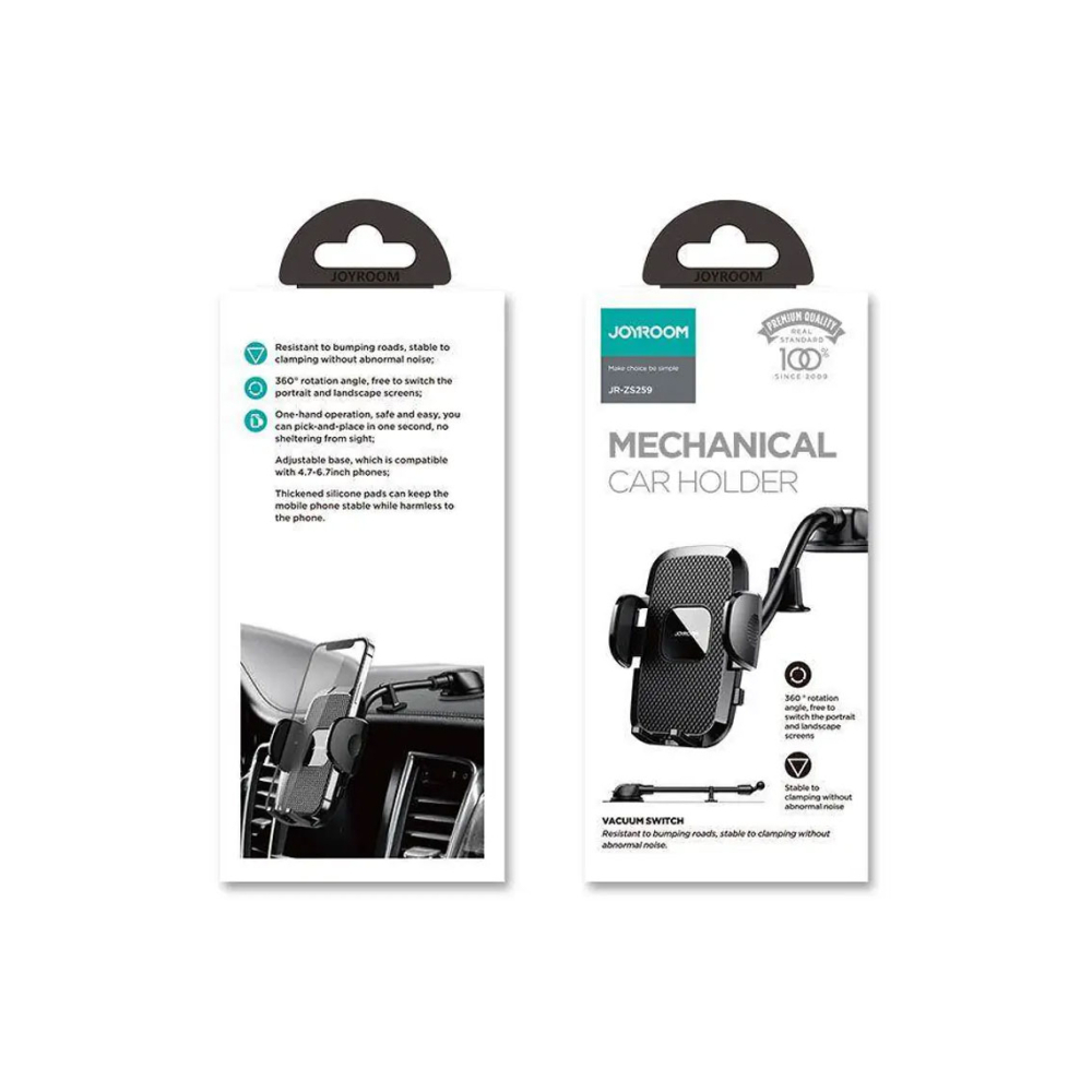 Suport Auto, cu cleme laterale, montaj Cockpit Bord, MultiAngle, brat flexibil, Black – Joyroom JR-ZS259 [1]