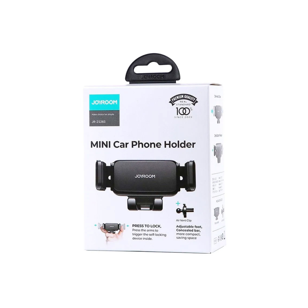 Suport Auto, cu cleme laterale, montaj Ventilatie, MultiAngle, Compact, Black – Joyroom JR-ZS283W [1]