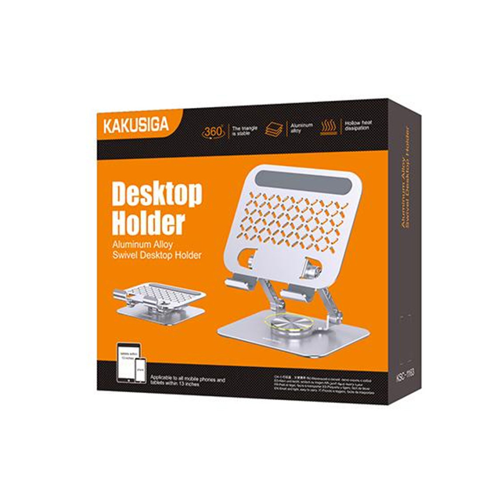 Suport Birou, Desktop Holder, Aliaj, Metalizat | Silver – Kaku KSC-1163 [1]