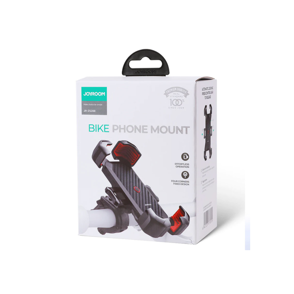 Suport Moto/Bike, cu cleme laterale, fixare dubla, montaj Ghidon, Rotire 360°, Secure Lock, Black – Joyroom JR-ZS288 [1]