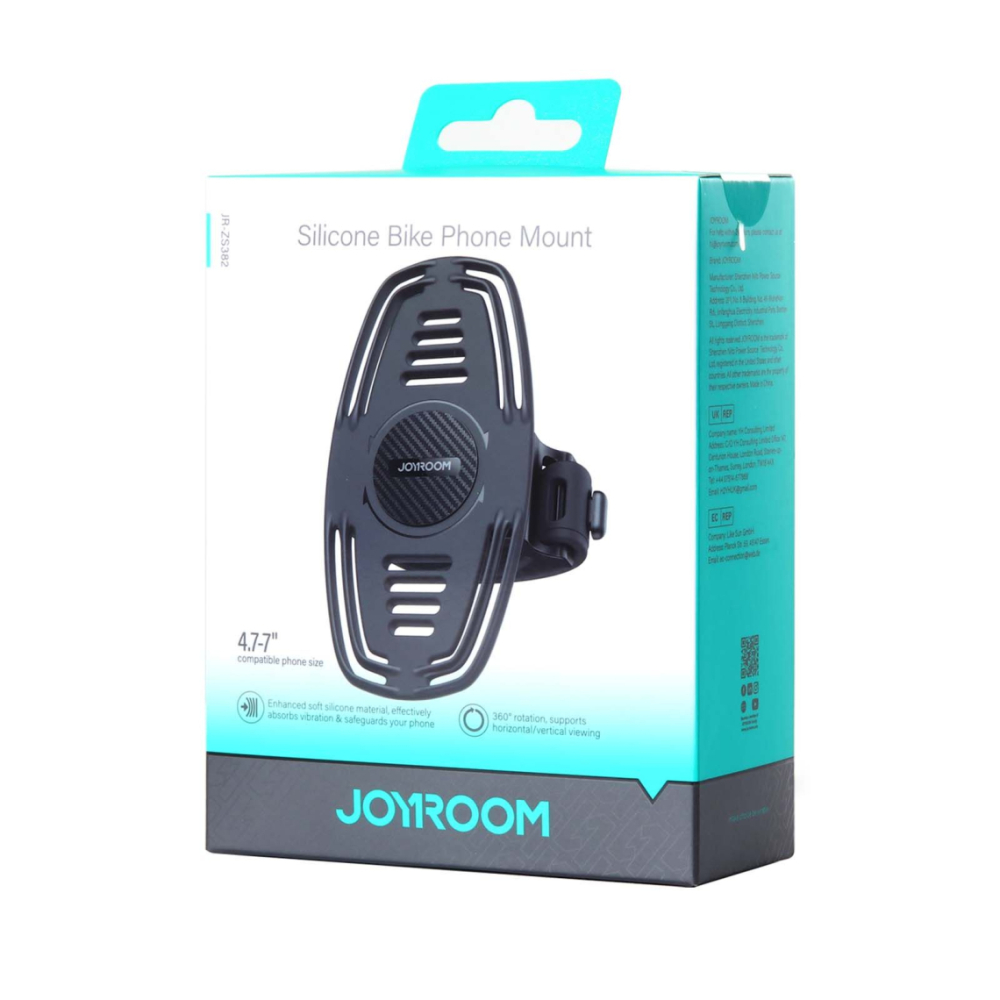 Suport Moto/Bike, montaj Ghidon, SiliconBand, Anti‑vibrații, 4 colțuri, Black – Joyroom JR-ZS382 [1]