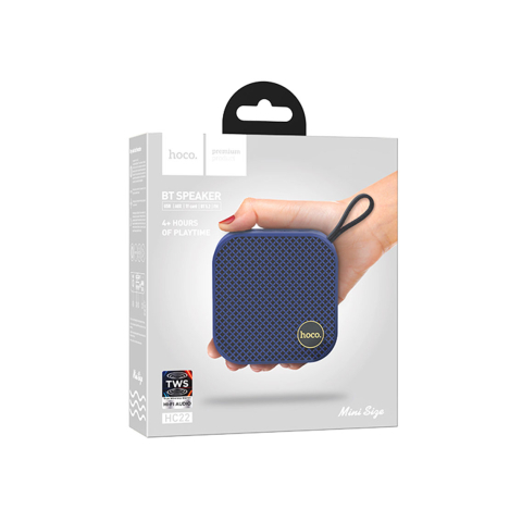 Boxe portabile - Boxa portabila, TWS, BT 5.2 Wireless, 5W, Auspicious Compact | Blue – Hoco HC22