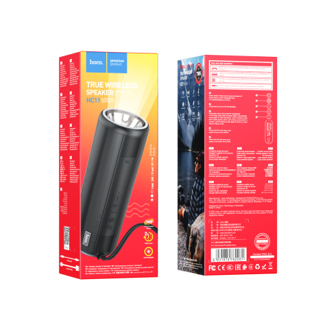 Boxe portabile - Boxa portabila, TWS, BT Wireless, Bora Series 2W, Black – Hoco HC11