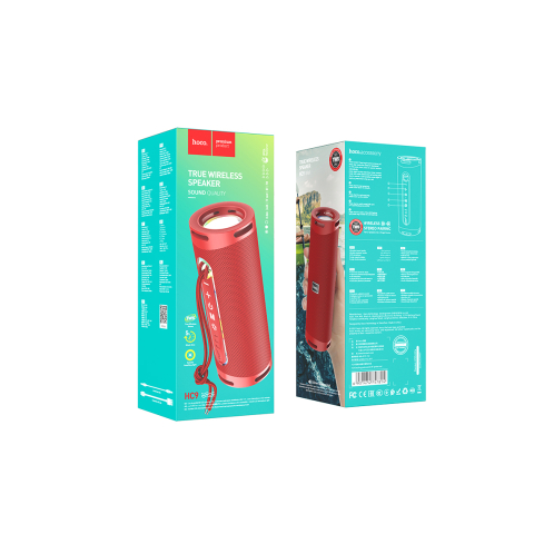 Boxe portabile - Boxa portabila, TWS, BT Wireless, Pulse Sport 2*5W, Red – Hoco HC9