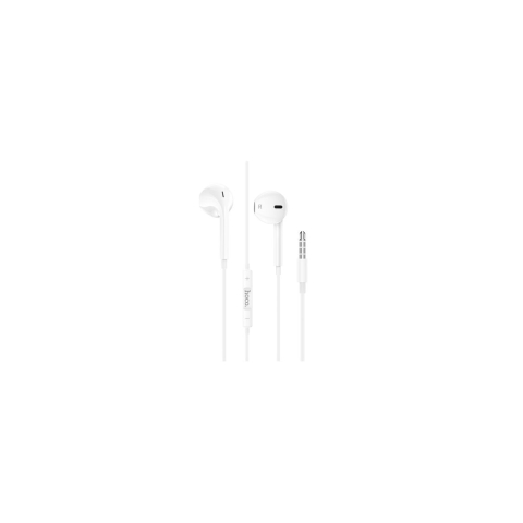 Audio si Accesorii - Casti cu Fir, In Ear, 3.5mm, 1.2m, Mic & Volume Key, HiFi, White – Hoco M101