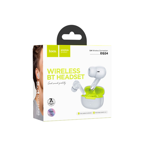 Casti Wireless - Casti Wireless, Ear Buds, BT 5.4, 40/320mAh, Lake/GRAY – Hoco EQ24