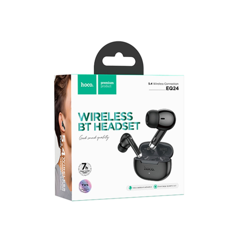 Casti Wireless - Casti Wireless, Ear Buds, BT 5.4, 40/320mAh, Midnight/BLACK – Hoco EQ24