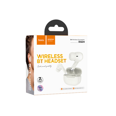 Casti Wireless - Casti Wireless, Ear Buds, BT 5.4, 40/320mAh, Monet/GOLD – Hoco EQ24