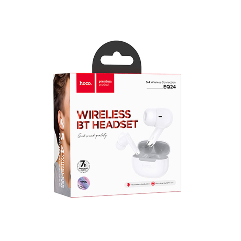 Casti Wireless - Casti Wireless, Ear Buds, BT 5.4, 40/320mAh, Star/WHITE – Hoco EQ24