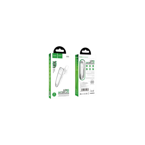 Handsfree - Accesorii Handsfree, In Ear, BT 5.0, 200h StandBy, 150mAh, Driving, SP, Brightness, White – Hoco E60