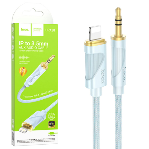 Adaptoare Audio - Cablu Audio, Lightning la Jack 3.5mm , 1m | Blue – Hoco UPA30