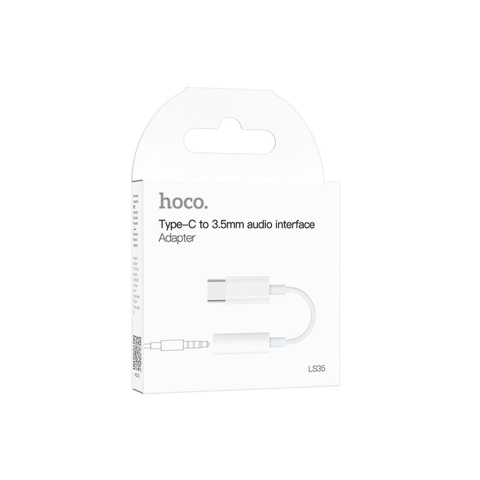 Audio si Accesorii - Cablu Audio, USB-C la Jack 3.5mm - 8cm, White – Hoco LS35