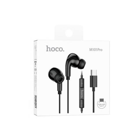 Casti - Cablu Casti cu Fir, In Ear, USB-C, 1.2m , Digital Mic, BLACK – Hoco M101 Pro