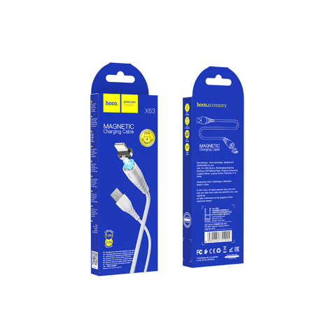 Cabluri de date telefoane - Cablu Date si Incarcare, USB-A la Lightning, 18W, 2.4A, 1m, White – Hoco X63