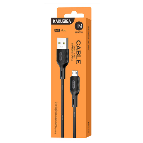 Cabluri MicroUSB - Cablu Date si Incarcare, USB-A la MicroUSB, 18W, 2.4A, 1m, Black – Kaku KSC-535