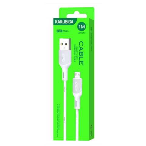 Cabluri MicroUSB - Cablu Date si Incarcare, USB-A la MicroUSB, 18W, 2.4A, 1m, White – Kaku KSC-535