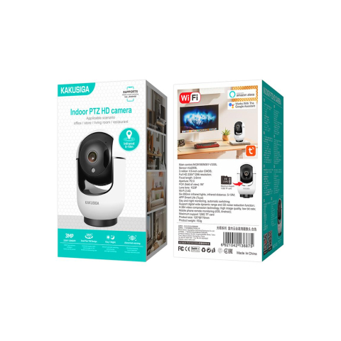 Sisteme de supraveghere - Cameră video de supraveghere interior, Full HD, Wi‑Fi 2.4G, Night Vision IR – Kaku KSC-1125