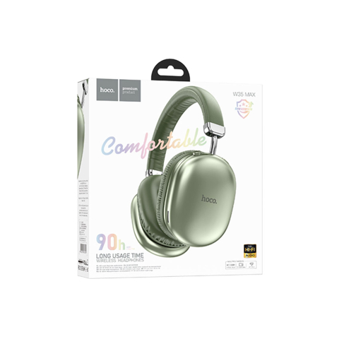 Casti ON-EAR - Casti Wireless, Over Ear, BT 5.3, Stand-By 200h, 800mAh, card, Joy | Green – Hoco W35 Max