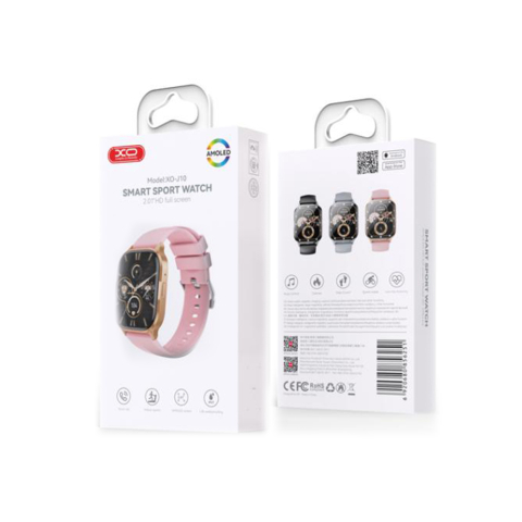 Smartwatch si Accesorii - Ceas smartwatch, AMOLED, Star Mist, Square Sport, PINK – XO J10