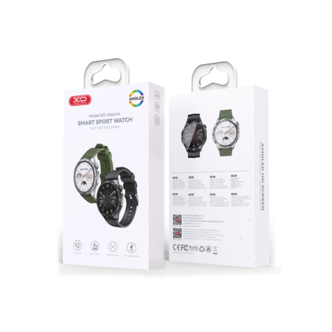 Smartwatch si Accesorii - Ceas smartwatch, AMOLED, Wireless, IP68, Call + functii multiple, Sports, Green – XO Watch4