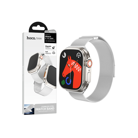Smartwatch si Accesorii - Curea Apple Watch, Milanese – Hoco Accesorii Curea iWatch Milanese, Metall - Black – Hoco AS101