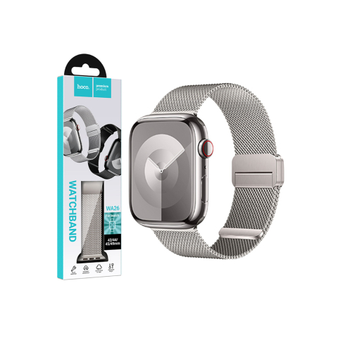 Smartwatch si Accesorii - Curea Apple Watch, Milanese – Hoco Accesorii Curea metalica, pentru iWatch, inchidere magnet, Universal Size - Double Buckle, Milanese Style, STAR Color – Hoco WA26