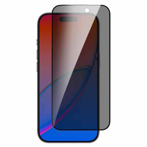 iPhone 17 Pro Max - Folie iPhone 17 Pro Max 99H Privacy - 3D Full Glass, Protecție Anti-Spy și Black Frame Anti-Ciobire