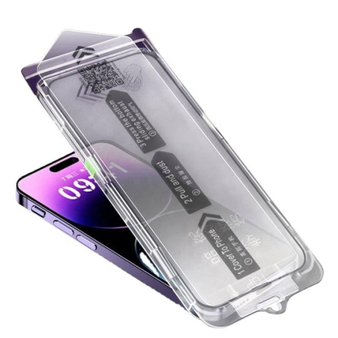 iPhone 17 Pro Max - Folie iPhone 17 Pro Max MagicBox - Claritate HD, Black Contur și Montaj Automat DustFree fără bule