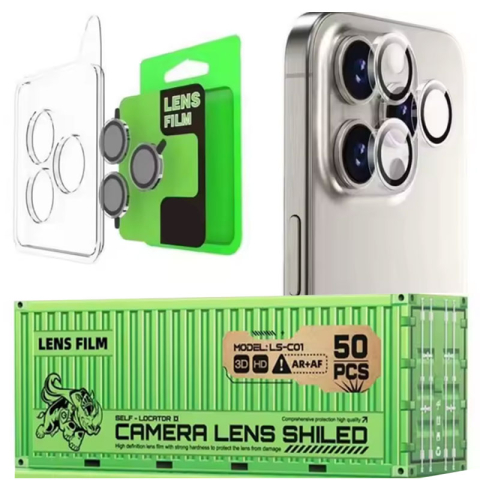 iPhone 17 Air - Folie protectie camera iPhone 17 Air MX AutoAlign Camera Lens Kit, Silver