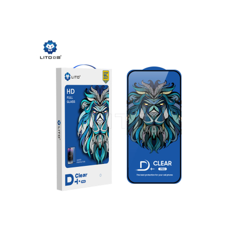 Iphone 13 - Folie Sticla Iphone 13, Clear, Black Frame – Lito