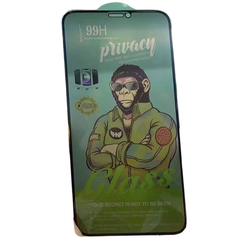 iPhone 16 Pro - Folie sticla iPhone 16 Pro 99H Privacy AntiSpy Glass, Clear/Black